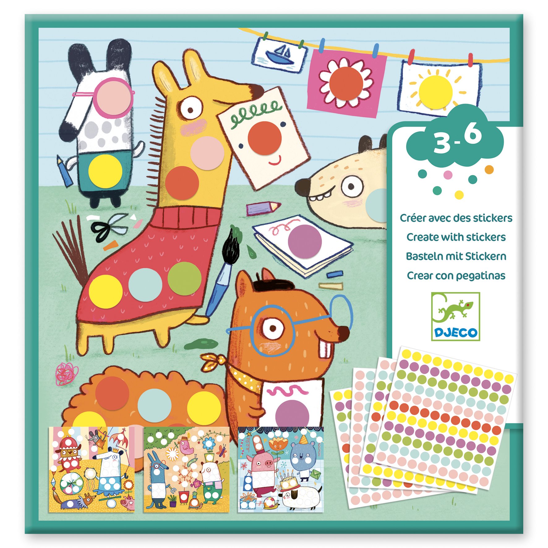 Gommettes Animaux domestiques : 20 stickers