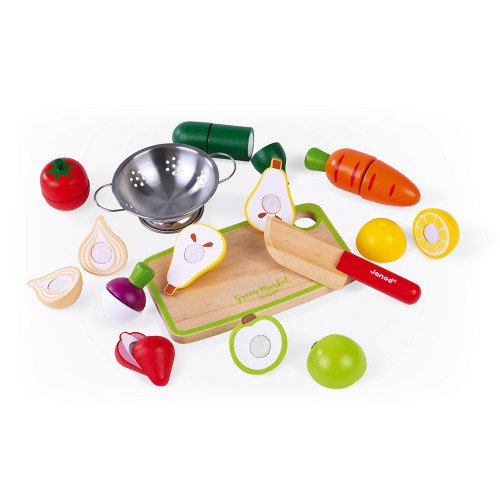 Dinette en bois Djeco Fruits et légumes à découper - Cuisine enfant - Achat  & prix
